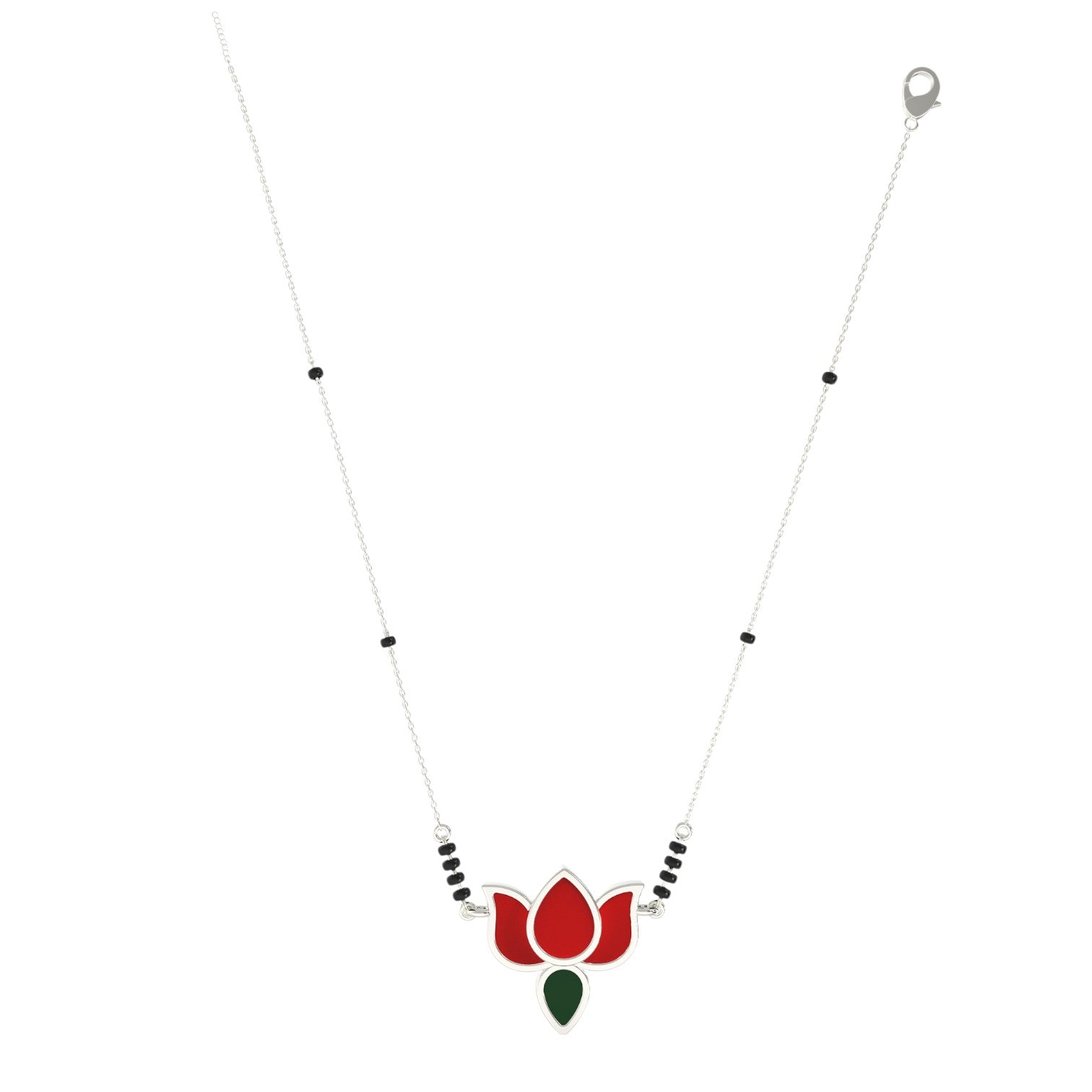 Lotus Classic 925 Sterling Silver Gold Plated CZ Stone Or Mangalsutra for Women By Kesardeep